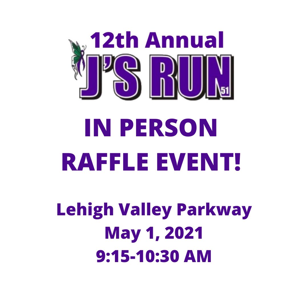 hopeforpc's tweet image. We are so excited to share with you that we will be hosting a LIVE, IN PERSON Raffle Event for the 12th Annual J’s Run. Due to time constraints we are not able to organize a live race, however we welcome you to run/walk your 5K on our course at the Parkway during this time 💜