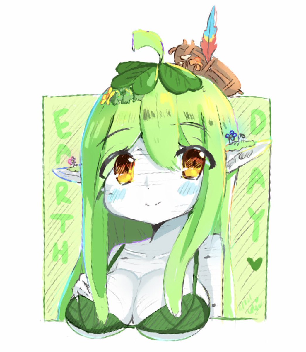 UkichanUki's tweet photo. Earth day drawing# ? #doodle #drawing #colour #cute #tree #moss #EarthDay #birch #elfgirl #animegirl #char https://t.co/VtO0fs0gjE