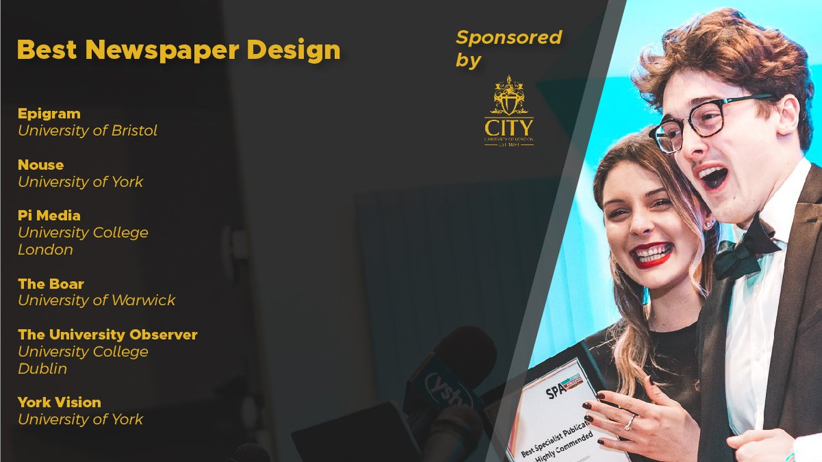 SPAJournalism's tweet photo. The completed shortlist for Best Newspaper Design. Thank you to @cityjournalism for sponsoring! #SPANC21 #SPAAwards https://t.co/G6ODzE7bin
