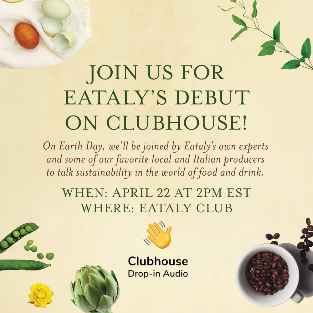 I’m moderating this discussion today.  Join us on this Earth Day if you can. Your choices even at the grocery store can help save the planet. #eataly #EarthDay2021