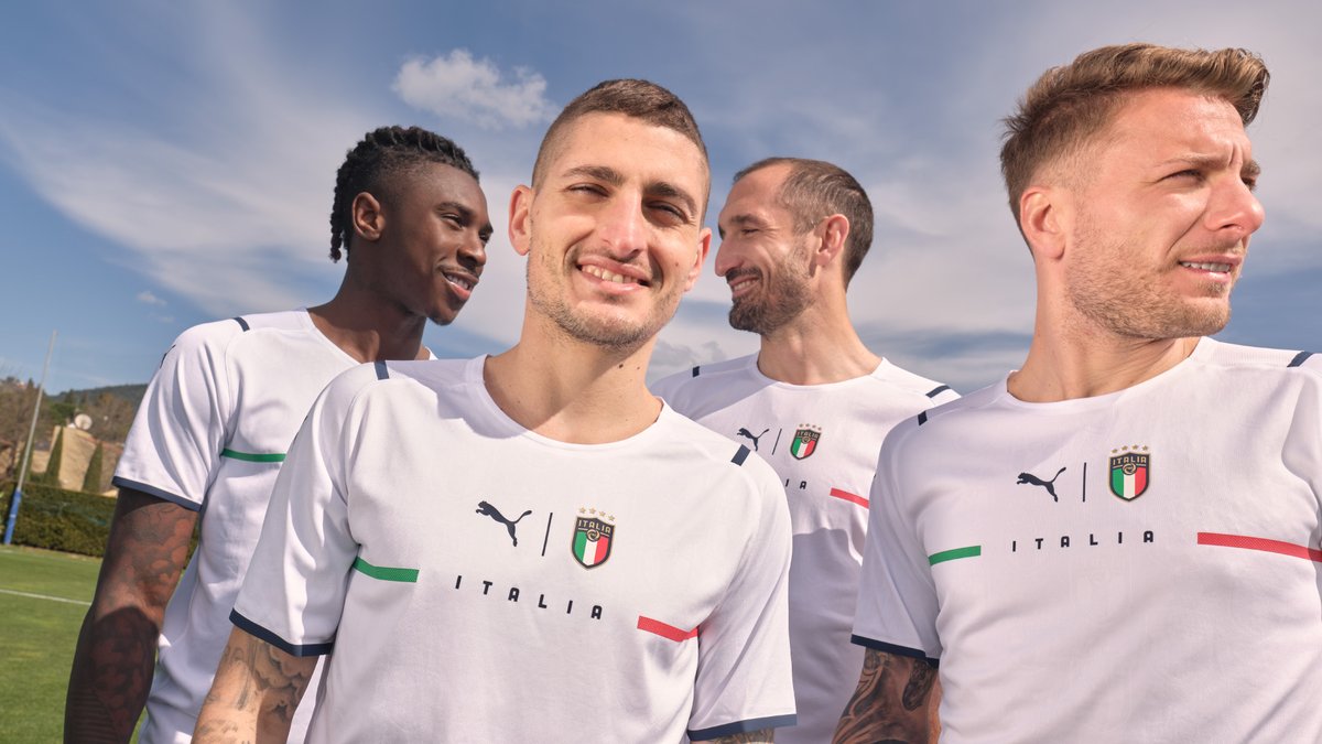  Shirt Alert The new Italy away shirt from Puma has been released! They will wear it during the Euros this summer, it features a new look with the central crest and Puma logo with the divider in-between.You can buy it directly from us from 13:00 (UK Time) today!