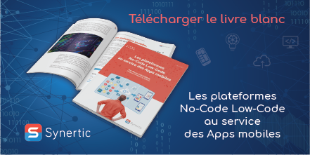 Téléchargez le livre blanc sur les solutions No-Code et Low-Code pour créer et gérer des Applis mobiles.
synertic.fr/livre-blanc-le…

Sommaire :
- Pourquoi créer des appli mobiles
- No-Code Low-Code c’est quoi ?
- Les avantages ?
- Comment conduire ces projets
- Cas client
