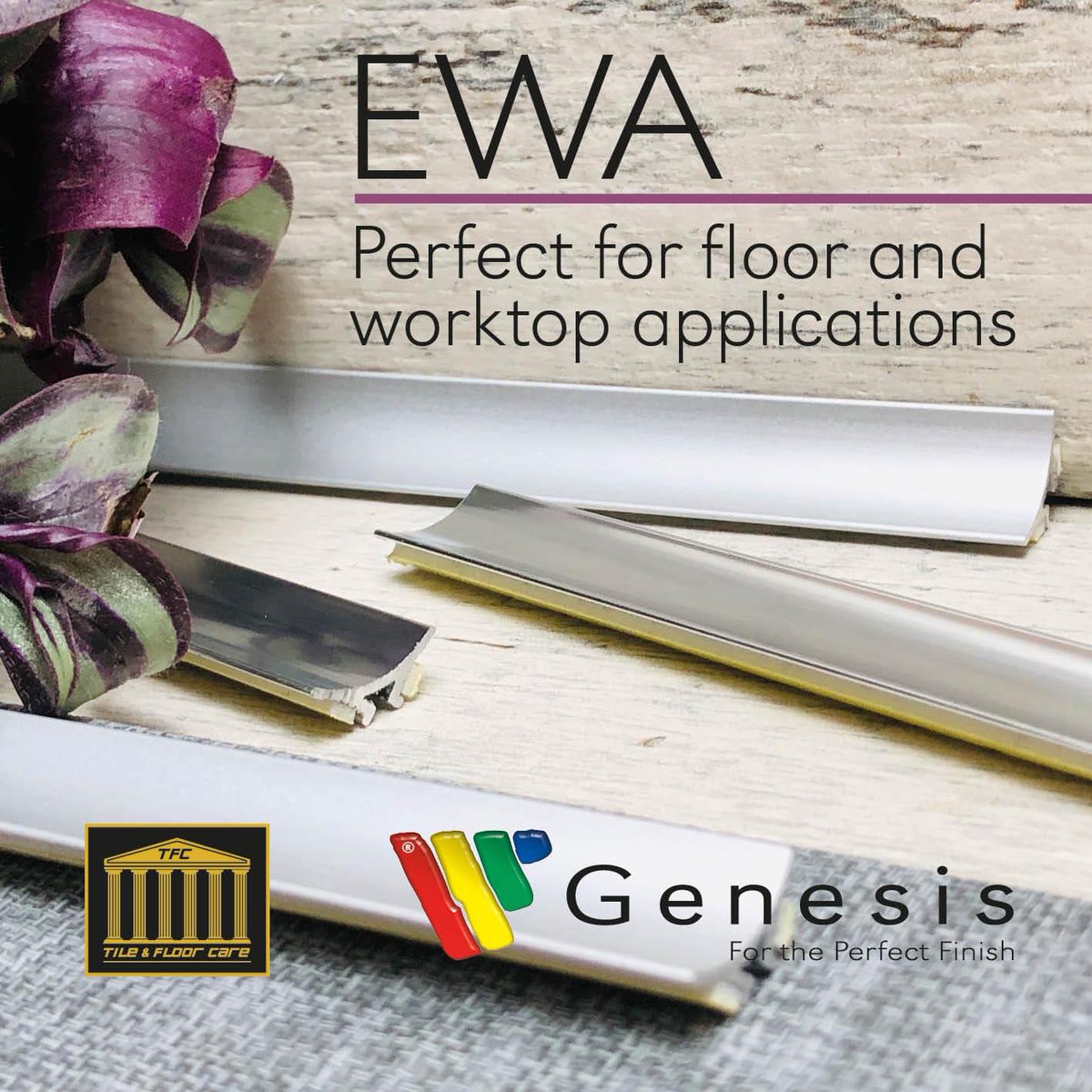 GenesisSAfrica's tweet photo. The #Genesis EWA trim is an #aluminium  Internal Trim applied retrospectively

Ideally the EWA trim can not only be used for internal corners but also floor, worktop applications

#Genesis #easyinstallation #professionalfinish #internalaluminiumtrim #GenesisSA #tileandfloorcare https://t.co/K6hJW4uDiH