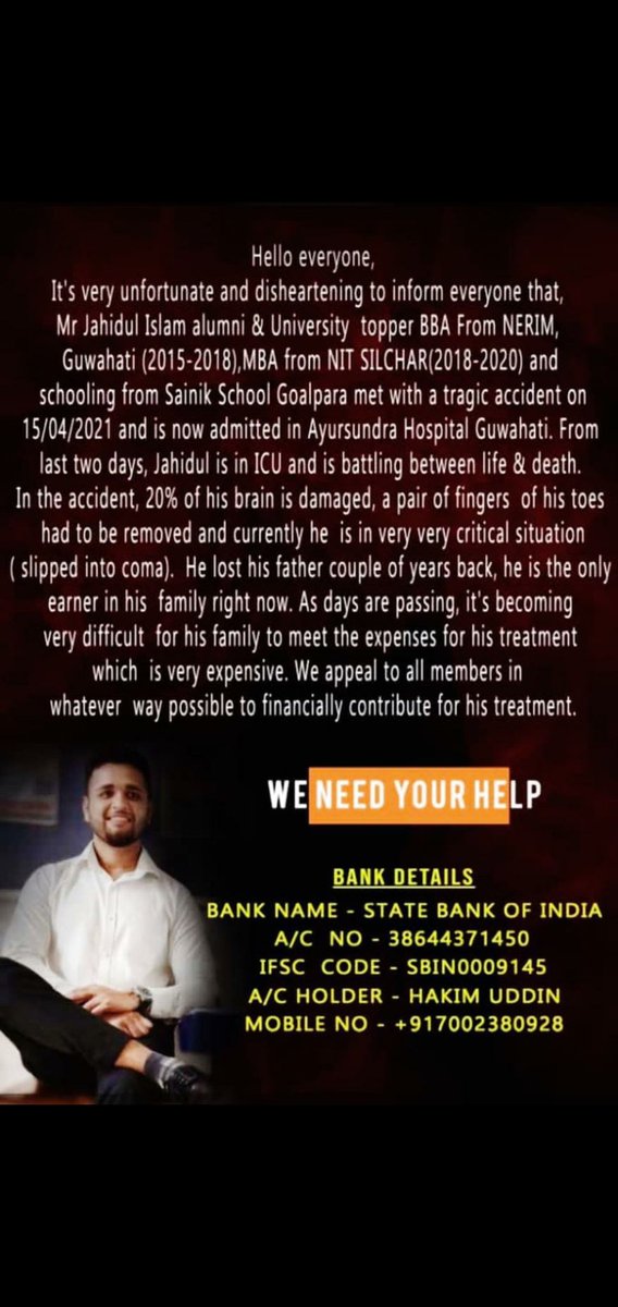 imSHassan27's tweet photo. @SonuSood  Sir,he needs ur help..pls support him financially..he is very young and deserves to live a better life..sir pls hlp him 🙏 @SoodFoundation https://t.co/CGFBzt44TR