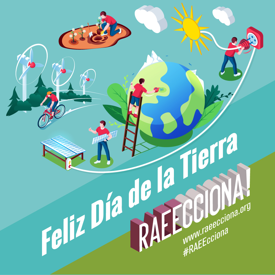 Hui en #RAEECCIONA ens unim a la celebració del #DiaDeLaTierra!🌍 Us animem a cuidar el planeta i el medi ambient tot l'any per a fer de la nostra llar un lloc millor.💚I unir-vos al #reciclatge de #RAEEs és un pas més!👉🏼T'expliquem com fer-ho en raeecciona.org