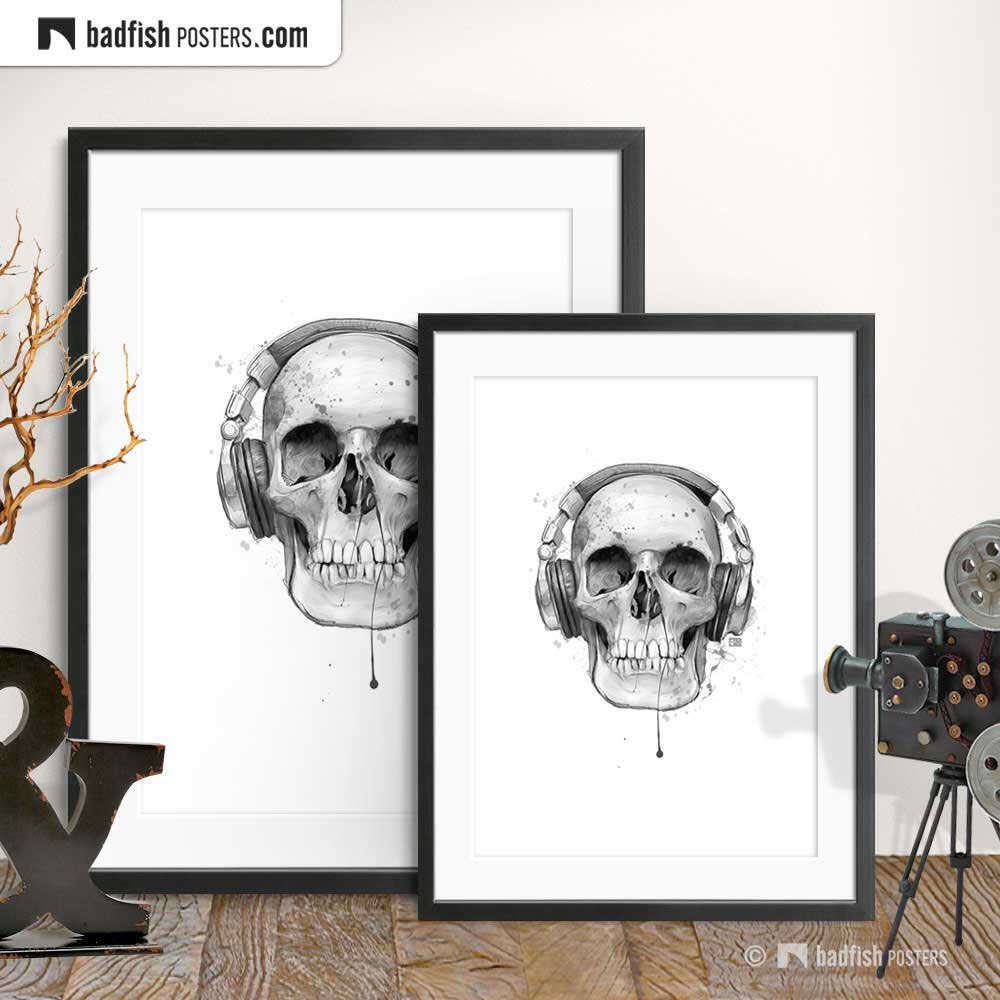 #Skull With #HeadPhones #ArtPrint  #PosterArt #Cranium #HumanSkull #WallDecor #HomeDecor #Music #BarDecor #PubDecor #MadeInSweden #BadFishPosters
.
badfishposters.com
.
badfishposters.etsy.com
.
etsy.me/3gCnoCu
