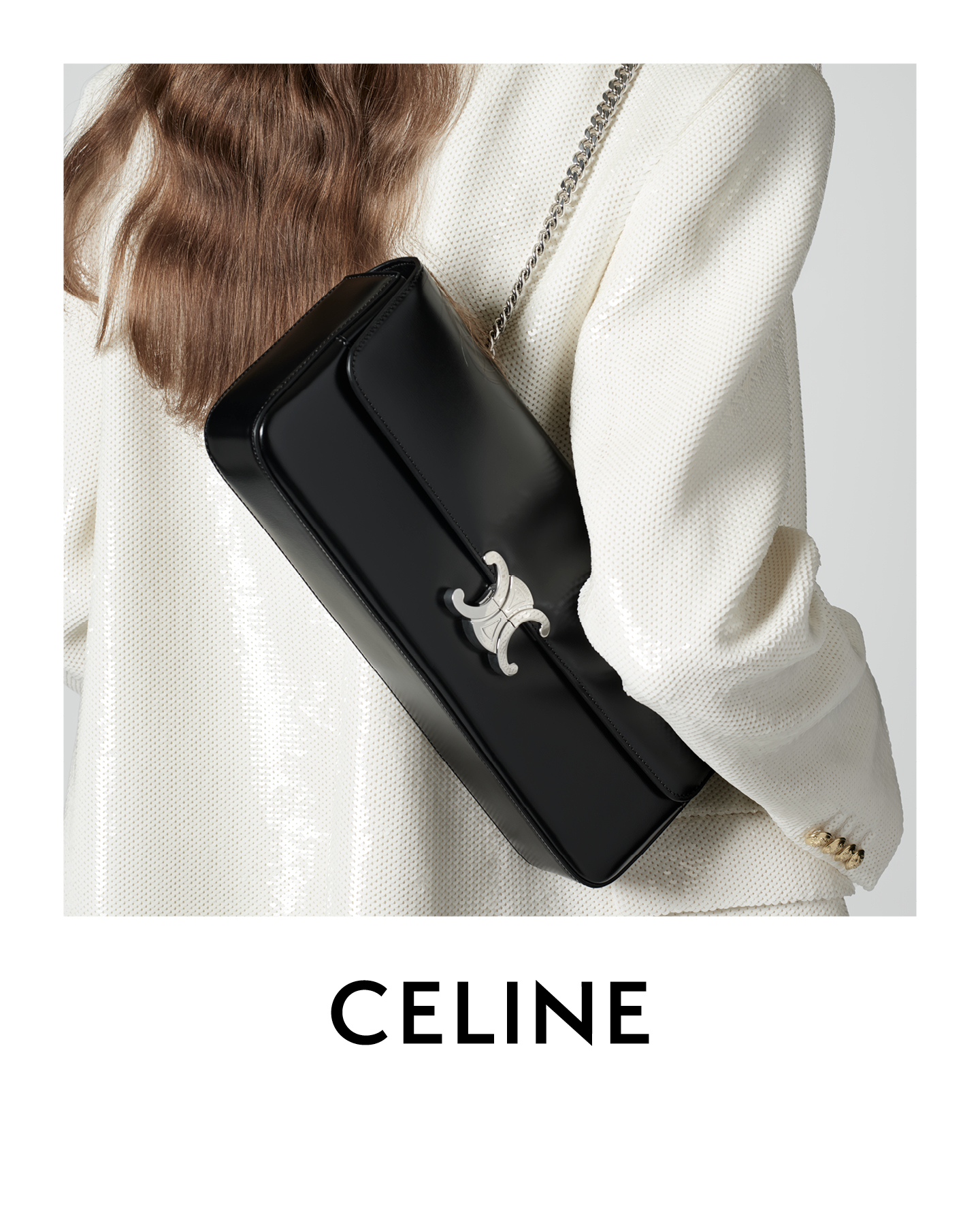 Celine 2021 Medium Logo Crossbody Bag