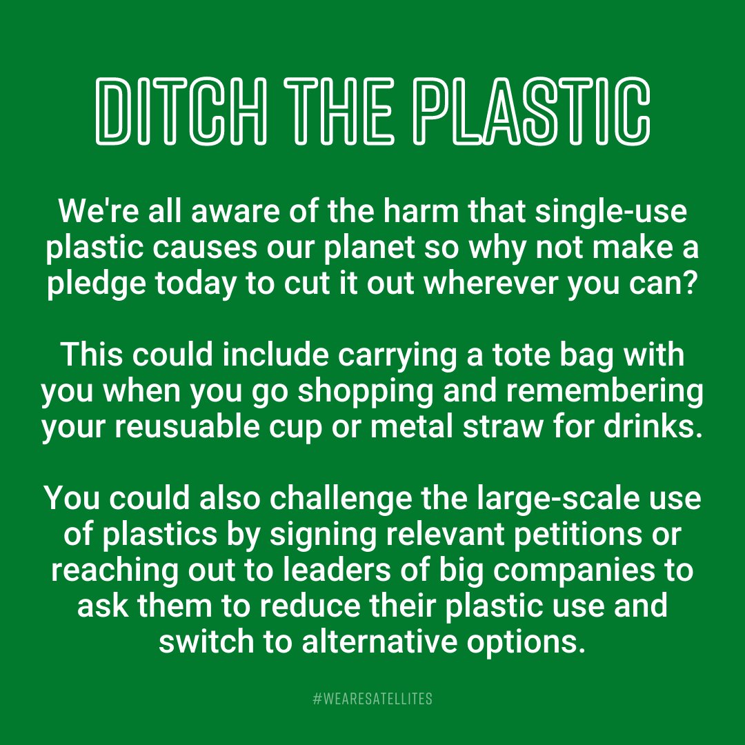 6. Ditch the plastic #WeAreSatellites #EarthDay  