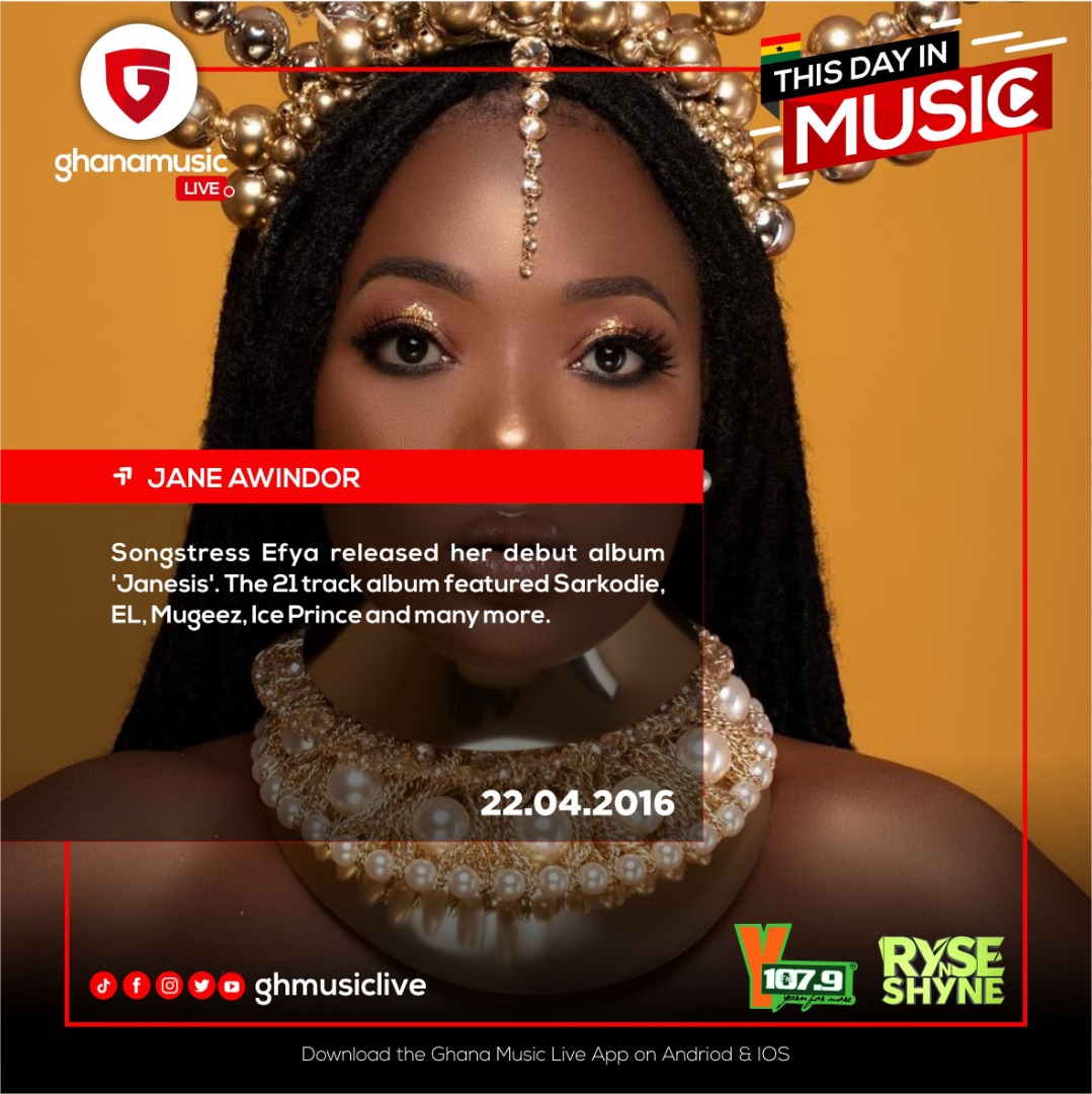 Y1079FM's tweet image. This day in Music (powered by @ghmusiclive)

On this day in 2016, @EFYA_Nokturnal released "Janesis."

#RyseNShyne