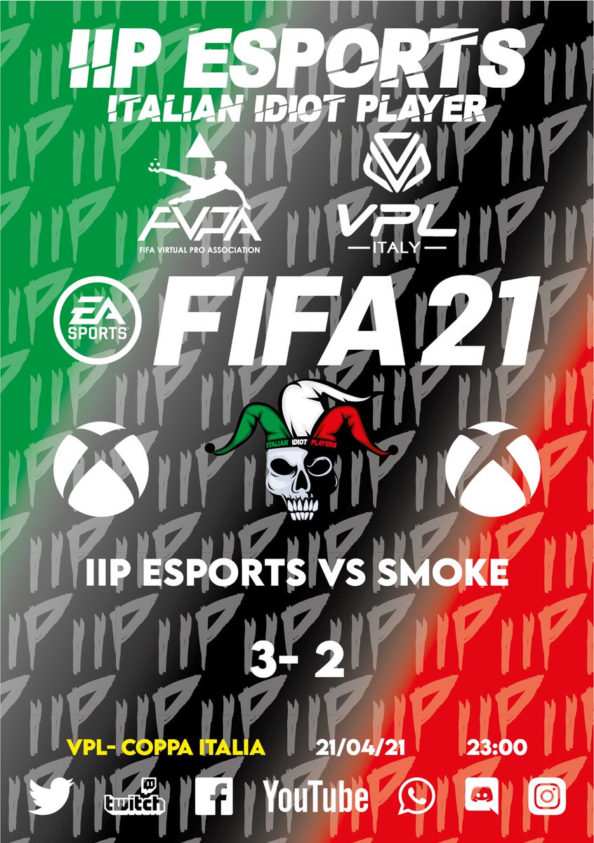 Grandissima vittoria dei nostri ragazzi ieri sera in coppa Italia <a href="/VPLItaly/">VPL Italy 🇮🇹</a> 
⚽️⚽️IIP Young 15
⚽️WhiteWolf kk 
👟IIP Young 15