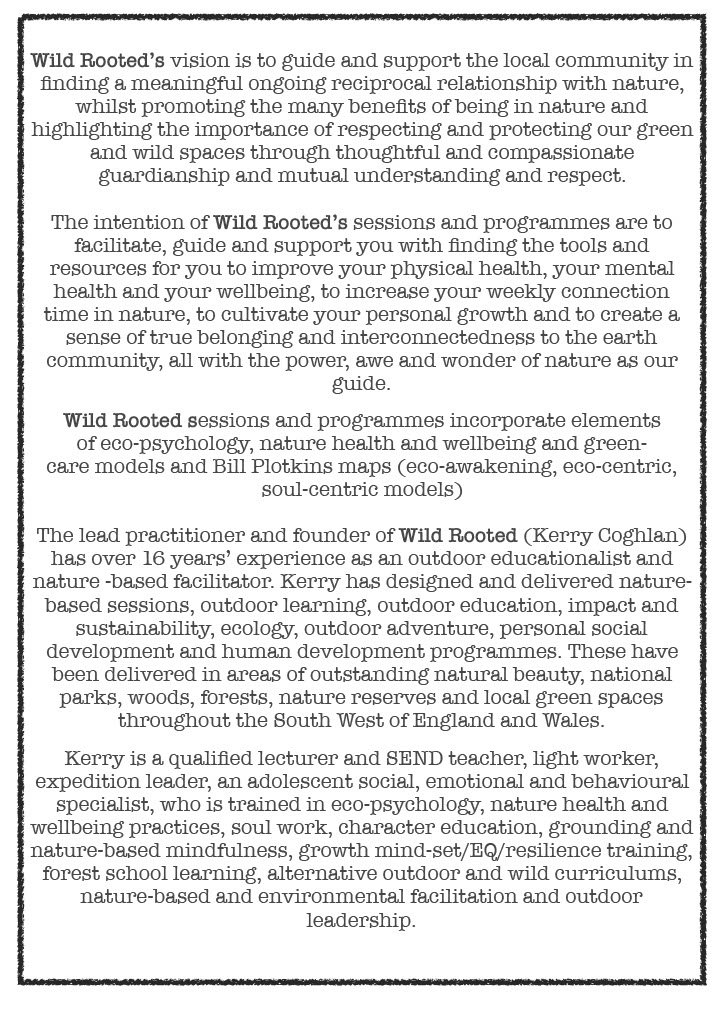 To celebrate #earthday &amp; to do our part of raising #ecoawareness #nature #greenliving Wild Rooted(CIC) are launching our #natureconnection &amp; #natureimmersion sessions for all (+16) in Cheltenham every Thursday &amp; every 3rd Saturday of the month. Starting from the 15th of May.