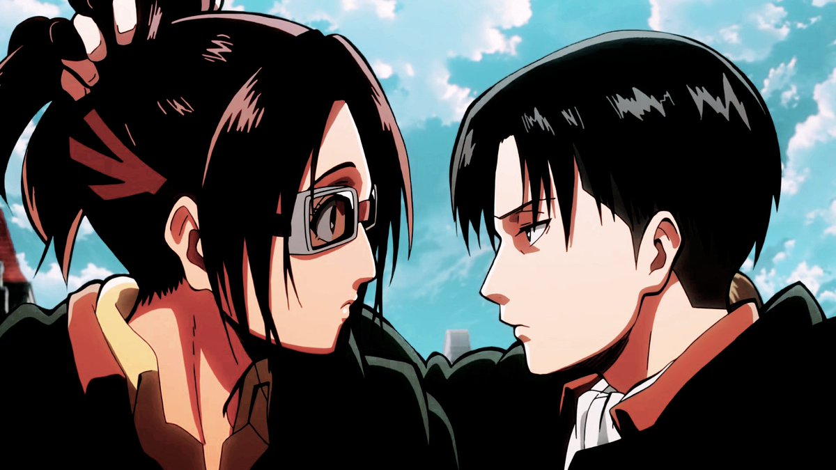 things to appreciate about levi and hanji's dynamic, a thread: they exude different energies but instead of clashing, they balance each other out. they are two people whose bond grew stronger over the years as they endured countless hardships together.  #levihan