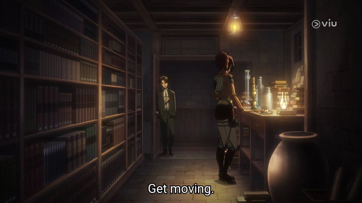 hanji was taking too long so levi went out his way to pick them up from their lab even though he is still healing from recent injury.