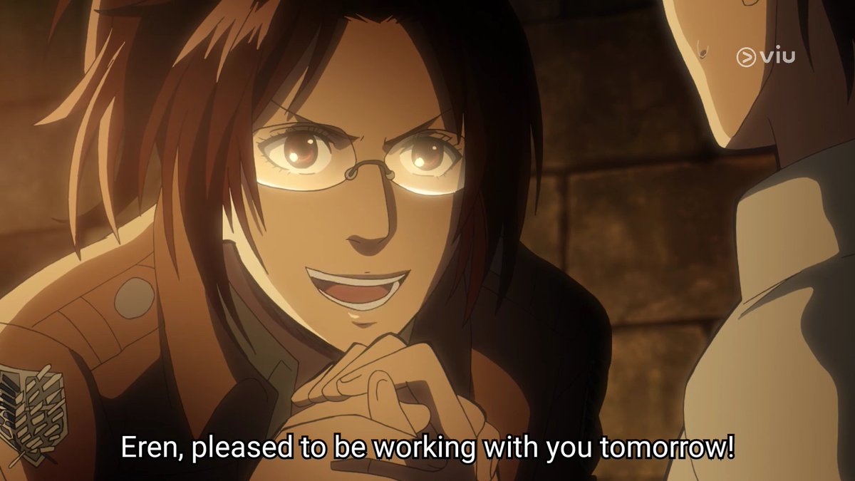 petra told eren that levi's word around the castle is the rule but that doesn't seem to apply to hanji. levi did not complain about hanji's decision either.