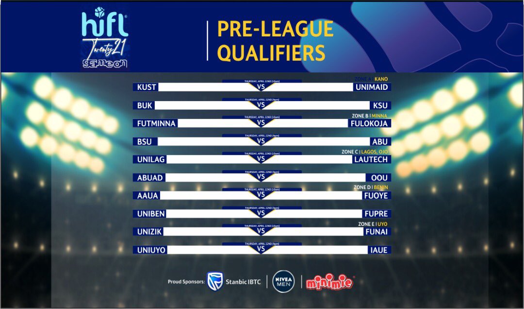 <a href="/HiFLNigeria/">HiFLNigeria ⚽️</a> Qualifiers Match Day 3
#HiFLNigeria #HiFLQualifiers #HiFL2021