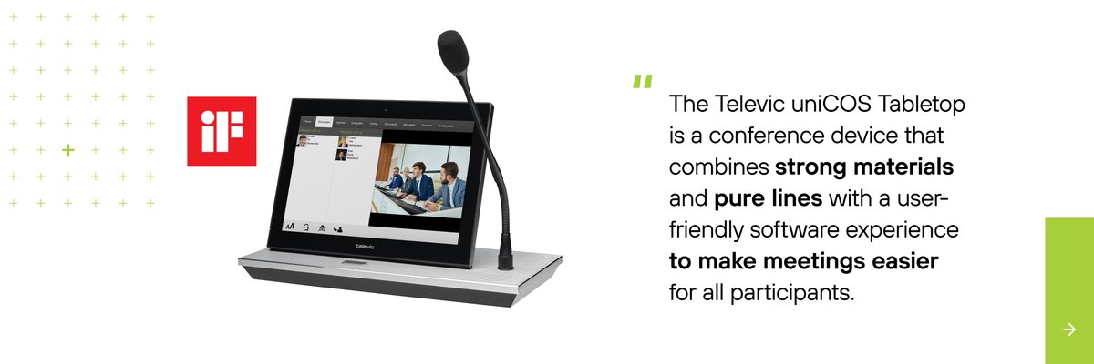 At Televic Conference we focus on the inside of our devices as well as the outside. Therefore we're proud to tell you that Televic Conference has won several awards in 2020. One of them was the iF Design Award.
