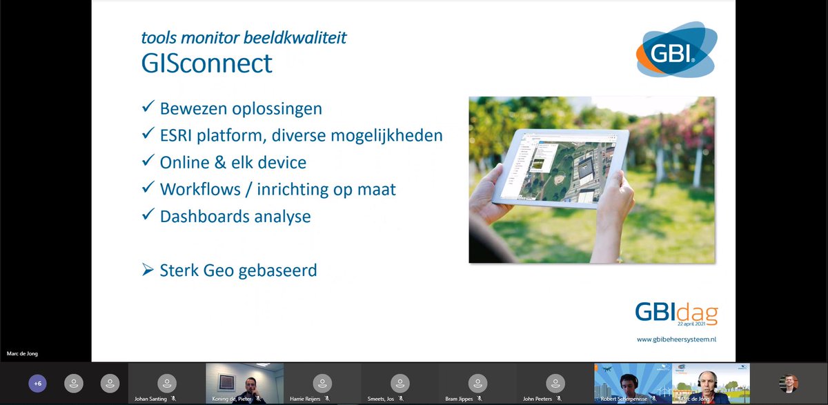 Ondertussen, tijdens de parallelsessies op de GBIdag: hoe ontwikkelt de kwaliteit van de fysieke leefomgeving zich? Hoe schoon, heel en veilig is de buitenruimte? Marc de Jong (GBIbeheersysteem) deelt bewezen oplossingen om beeldkwaliteit handig te monitoren.
#gbibeheersysteem
