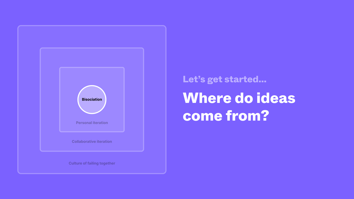 The building blocks of Collaborative Creativity start with "Bisociation". It's a concept by Arthur Koestler saying that new ideas essentially are a connection between unrelated frames of thought.So increasing the diversity of thought, increases the likelihood of novel ideas!