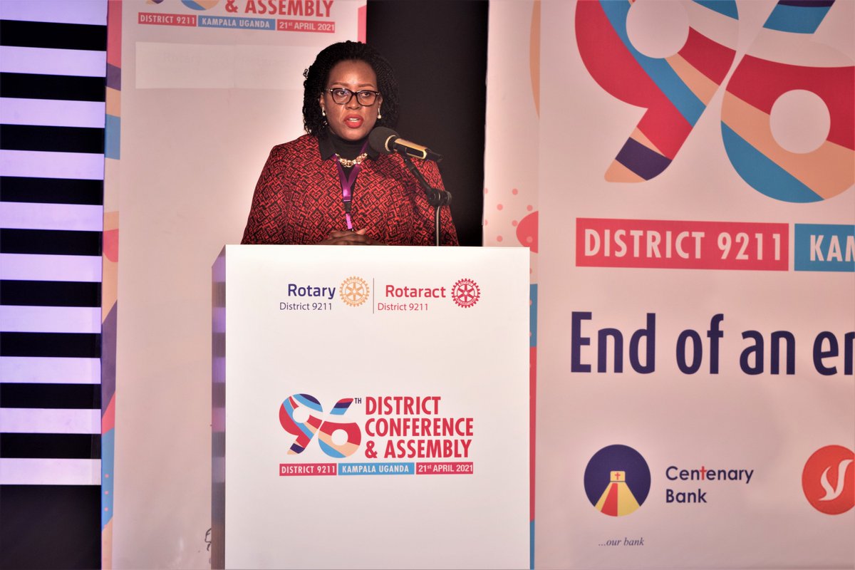 Our General Manager Corporate Communication & Marketing Ms. Beatrice Lugalambi while addressing the 96th Rotary District Conference & Assembly says, 'It is with great pleasure that I join you today on this historical occasion as you transition from D9211 to D9213'

#DCA96