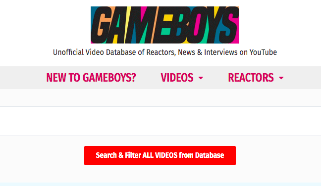 5/ WIL LAXA of the review boys also has a website database of gameboys content on youtube! check it out for reactor videos!   https://cutt.ly/bvHUeXP 