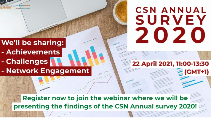 THE CSN ANNUAL SURVEY 2020 is happening today, 
less than 2hours to the webinar, Join in and learn✍️😊  
if haven't registered see below link .
Register here: us02web.zoom.us/meeting/regist…
 @SUN_CSA_KENYA @SUNCSAPak @cisanu_uganda @zcsosuna @ESACSNNutrition 
#NutritionCantwait