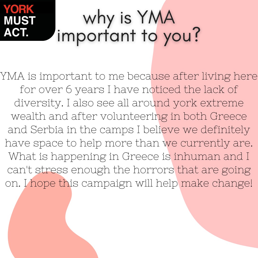 📢VOLUNTEER SPOTLIGHT📢

☀️York Must Act is made up of some wonderful volunteers! Let's shout them out!

☀️Today we’re shining the spotlight on Emma, who does great work on action days and campaigns.

Get to know Emma ⬇️