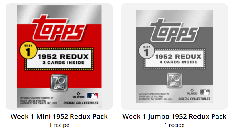 So i've got the cards, now what?! One thing i do like about the  @ToppsDigital experience so far is the crafting aspect, Similar to the challenge mechanic in  @nbatopshot, however you burn common cards to unlock more... PACKS. I'm not sure how time limited these packs are  @WAX_io?