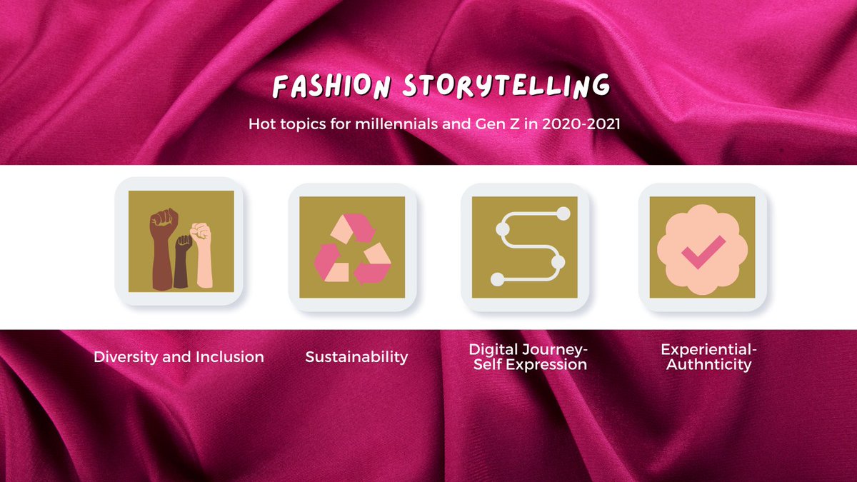 alfano_isabel's tweet photo. Gli ingredienti fondamentali per costruire un fashion #storytelling. Inclusione, sostenibilità, espressione e autenticità.  #smm21 https://t.co/Vbg80bLRFU