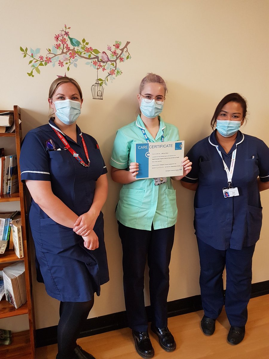 Well done Liberty on completing your Care Certificate. So pleased for you. 😊