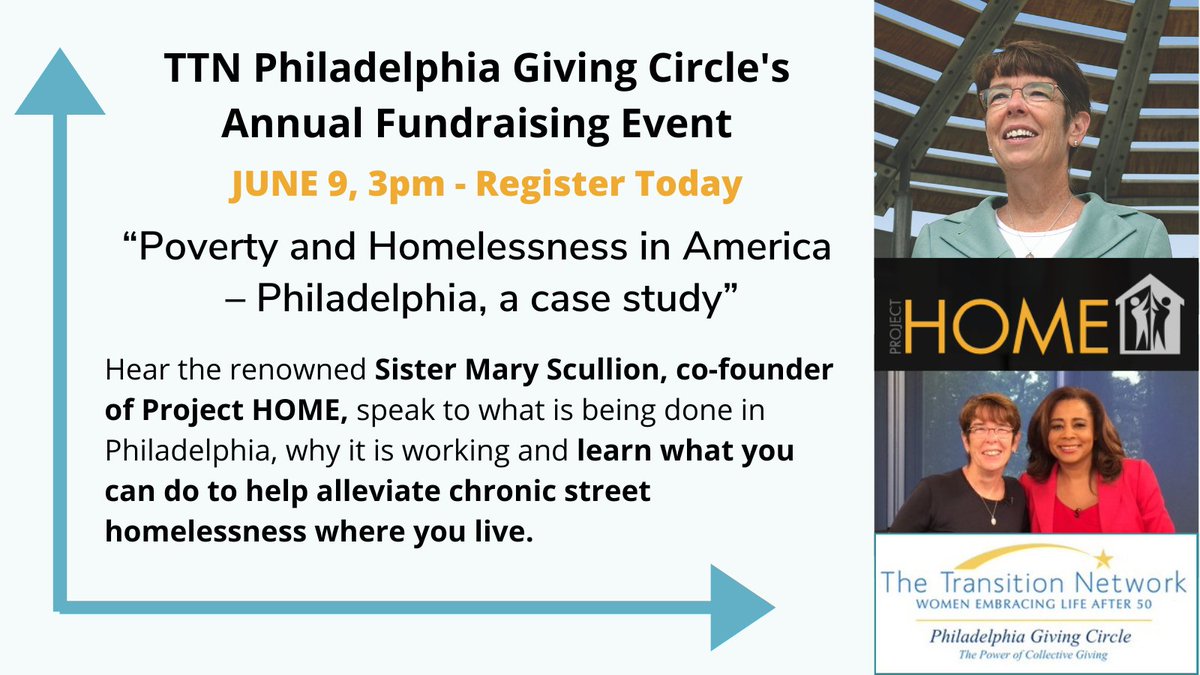 TTN_50Plus's tweet photo. Register today at: https://t.co/AEcd4AOK79.

Join an inspiring virtual fundraising event with Sister Mary, named by TIME magazine as one of the “World’s Most Influential People” in 2009. Moderated by Renee Chenault Fattah. https://t.co/2HSaMglTMf