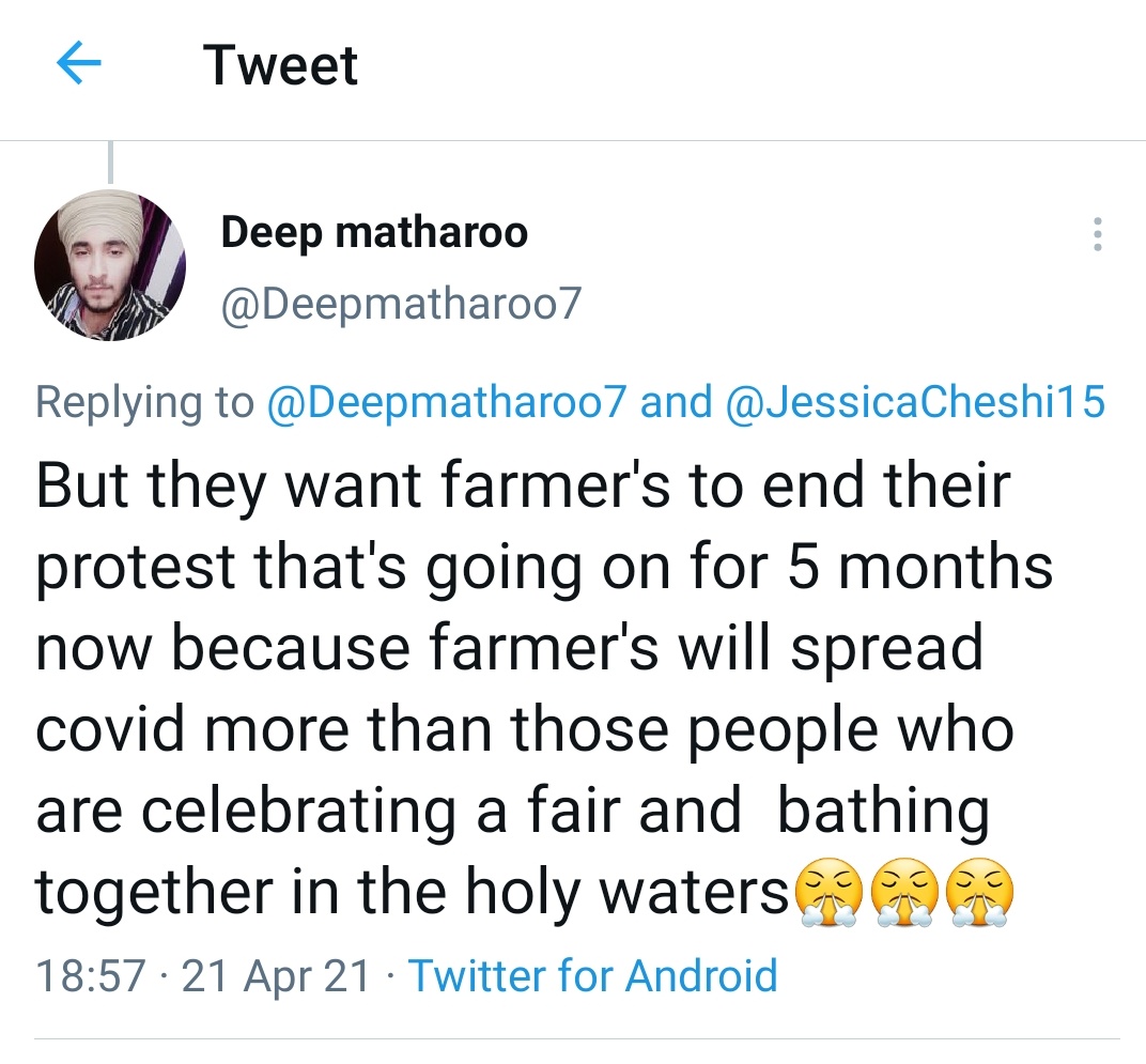 Meanwhile, the Indian government is accusing protesting farmers of spreading Covid and are demanding they end their protests.