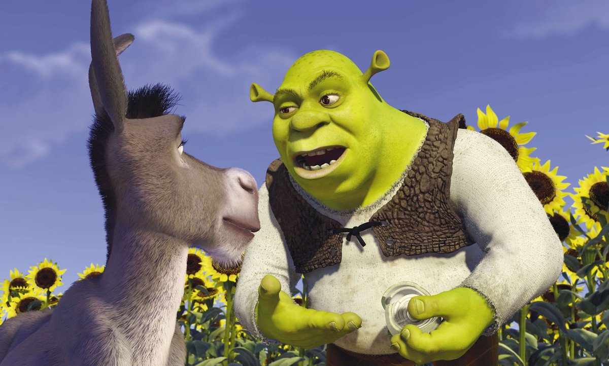 NetflixUK's tweet image. Shrek premiered 20 YEARS AGO TODAY, and the world has been a greener place ever since. 💚💚💚