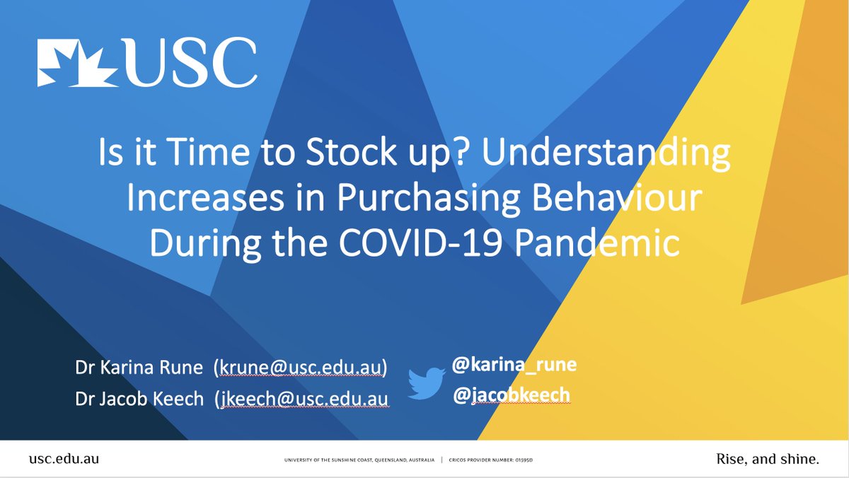 Presented on Panic Buying study at the 'Health Psychology in COVID-19’ seminar for the APS College of Health Psychologists