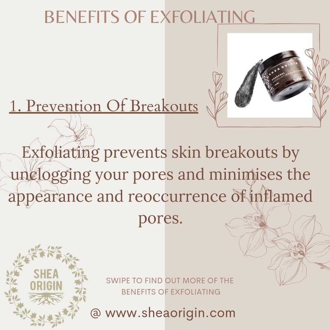 SheaOrigin's tweet photo. Fun Fact Thursday!!💃🏽💃🏽
  
It's a good day to try our CHARCOAL EXFOLIATING BODY WASH. 

Exfoliating is an essential part of skincare routines with numerous benefits which includes;
1. Prevention of breakouts
2. Removal of dark spots.

 Etc. https://t.co/oBRkNBIjlL