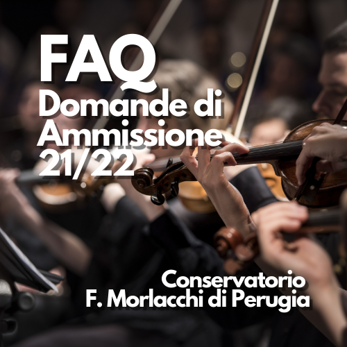 Radiophonica1's tweet photo. Pubblicate le #FAQ per presentare la #domandadiammissione al #conservatorio "F.Morlacchi" di Perugia all' A.A.2021-2022

Info: https://t.co/TKXCYgFYNf

#domanda #ammissione #esame https://t.co/wrsTZ1paDd
