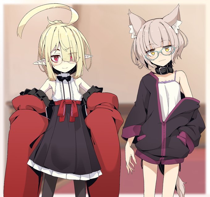 #全日本うちの子可愛いんでファンになってください協会#うちの子描いてみませんかキャンペーン アイリ様とイレーネのnew設定画 