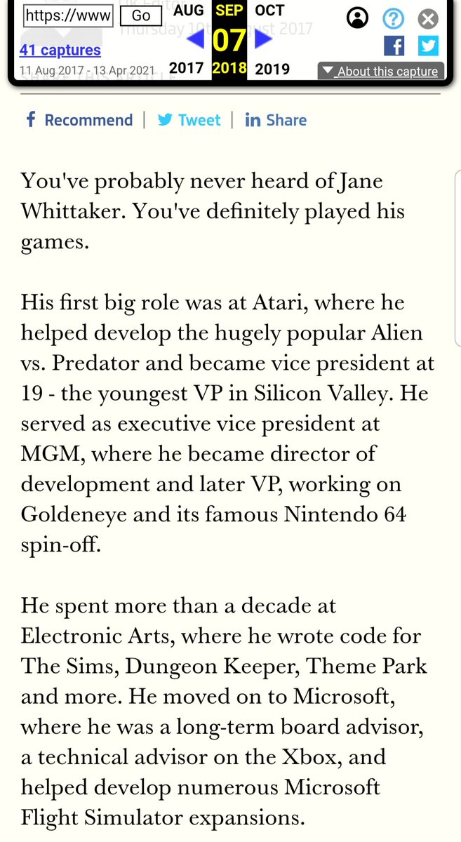 IllCallYallOut's tweet photo. The article has been removed but can be found on The Wayback Machine.

@WhittakerGames #Fraud #Scammer #Evidence #AvP #Alien #MGM #Atari

https://t.co/8BnMhGlq12 https://t.co/yMMRSI6qvM