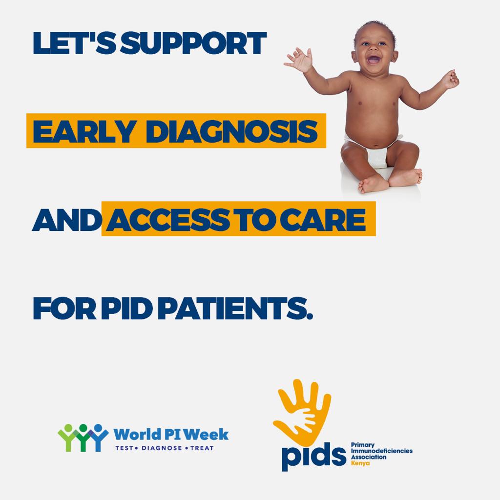 RareDiseaseKE's tweet photo. Join us in celebrating #WorldPIWeek from today 22nd upto 29th April.
Let's support early diagnosis and access to care for PID patients!
Test. Diagnose. Treat.
#PrimaryImmunodeficiencyDisorder
#PIDWeek
#RareDiseaseKE https://t.co/nL7jJ40iZB