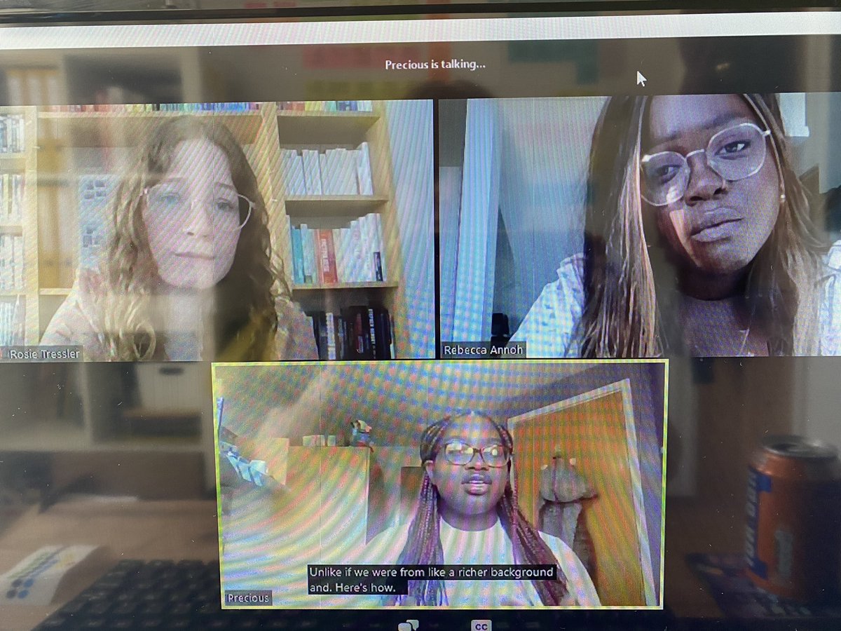 Seeing Becca and Precious absolutely smashing their ‘fireside chat’ on the #StudentSpaces launch webinar! Makes my heart absolutely burst!!! ♥️ 

#RECLAIM
#StudentMentalHealth
#WorkingClassStudents