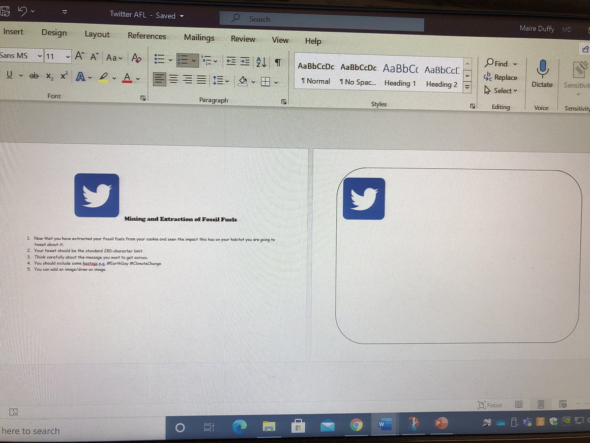 mairemahon's tweet photo. First years had great fun today with their “chocolate chip” fossil fuel extraction investigation for #EarthDay2021 Lots of discussion on destruction of habitats and non/renewable energy #ES6 #CW10 #PW8 https://t.co/VVRmpWFTjS @JctScience @IrishSciTeach https://t.co/dJF8jfYW2f