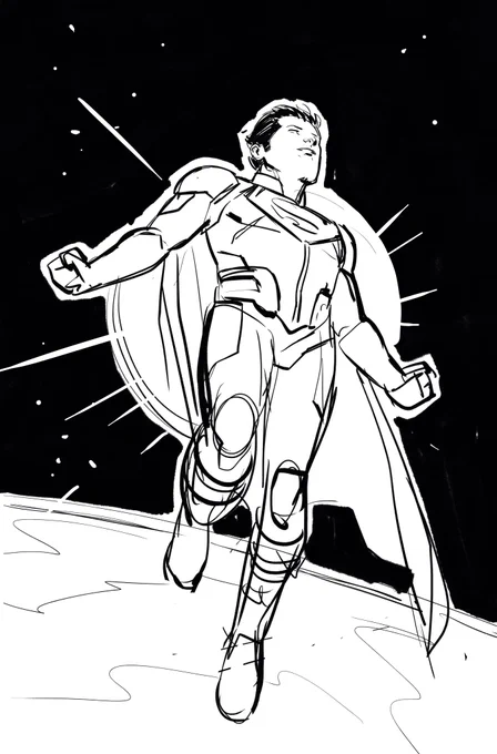 Process stuff for my Superman cover. 