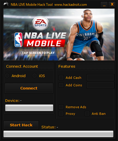 #nba #nbalve #nbalivemobile #nbalivemobilehack NBA LIVE Mobile hack cheat online generator

mega-cheat.com/nba-live-mobil…