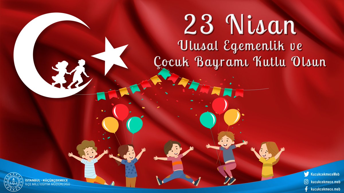 KucukcekmeceMeb's tweet photo. 2️⃣3️⃣ Nisan Ulusal Egemenlik ve Çocuk Bayramı için hazırladığımız

🎈🇹🇷🎈🇹🇷🎈🇹🇷🎈🇹🇷🎈🇹🇷🎈🇹🇷🎈

🎉Çevrim içi kutlama programımıza hepiniz davetlisiniz.

🔗 https://t.co/j2qzXwHq9x

🗓 23 Nisan 2021
⏰ 10.30'da

#23NisanMutluOlsun

@tcmeb @ziyaselcuk @istanbulilmem @memleventyazici https://t.co/nbjFXVl2KI