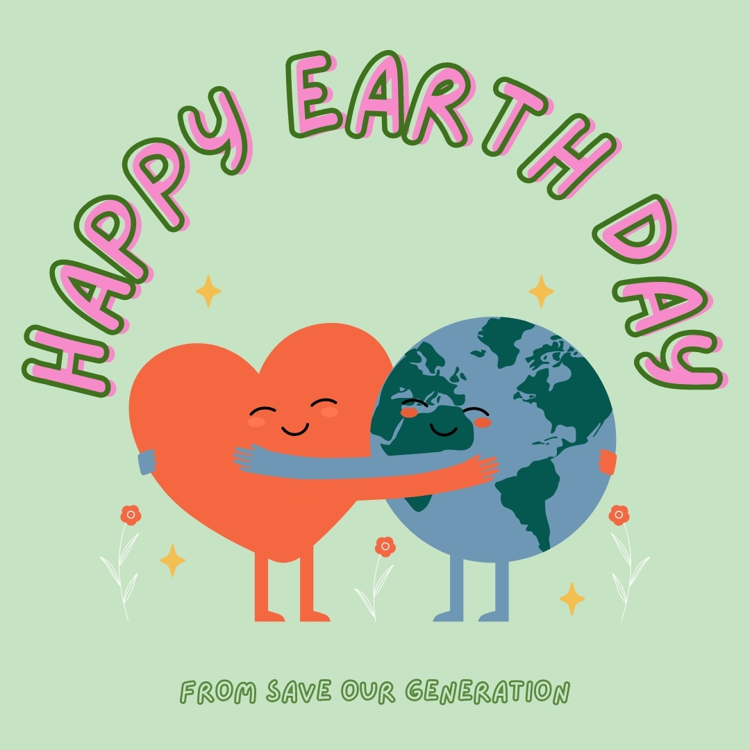 SAVEOURGENUK's tweet photo. Happy Earth Day!! 🌍
Challenge yourself to make a lifestyle change.
#happyearthday #earthday #celebrations #saveourgeneration https://t.co/hMZBu90XEb