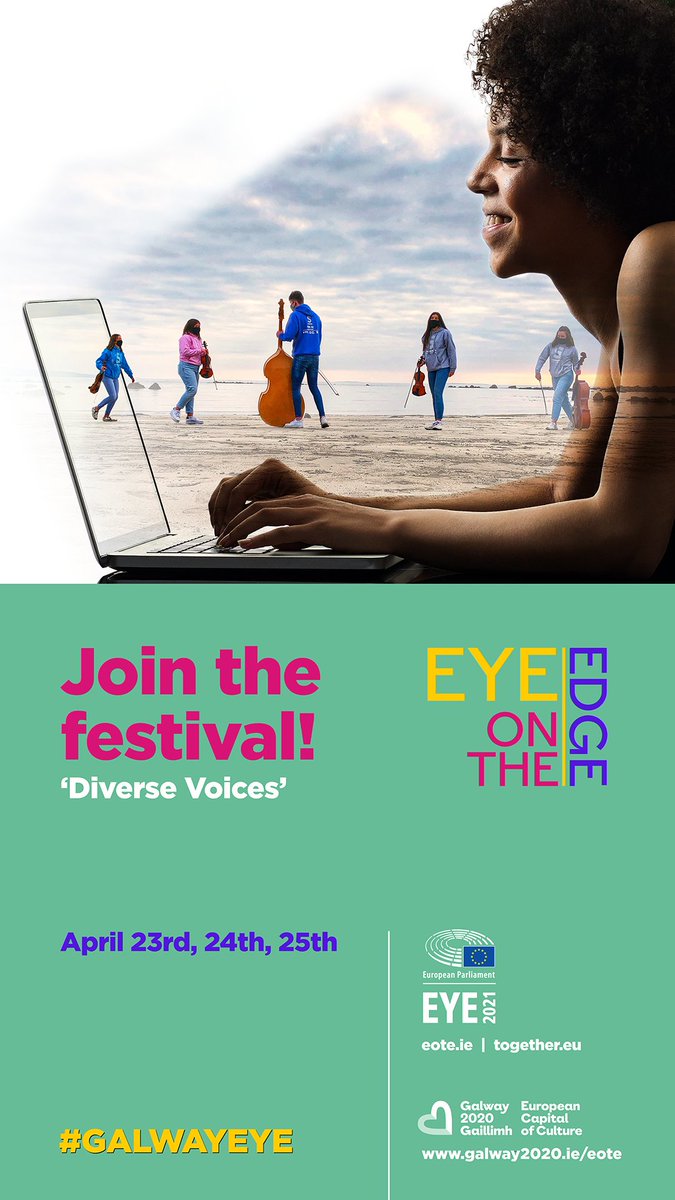 immigrationIRL's tweet image. Starting tomorrow: @EYEGalway2021 &amp;amp; @Europarl_EN present #GalwayEYE on the Edge, a 2 day virtual festival bringing together young people to create dialogues &amp;amp; share ideas on contemporary European &amp;amp; global challenges with the theme of diverse voices: lght.ly/668cm62