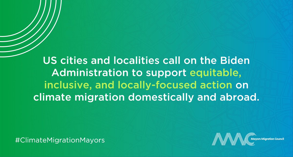 MayorsMigration's tweet photo. As @POTUS kicks off the #LeadersClimateSummit, US mayors call on him to include their voices in #climatemigration policy. 

See what @MayorOfLA @BillPeduto @SylvesterTurner @MayorDaniella &amp; more call for📨: https://t.co/gVgCqa06hp 

#USClimateActionWeek #ClimateMigrationMayors https://t.co/rKftb7z84X