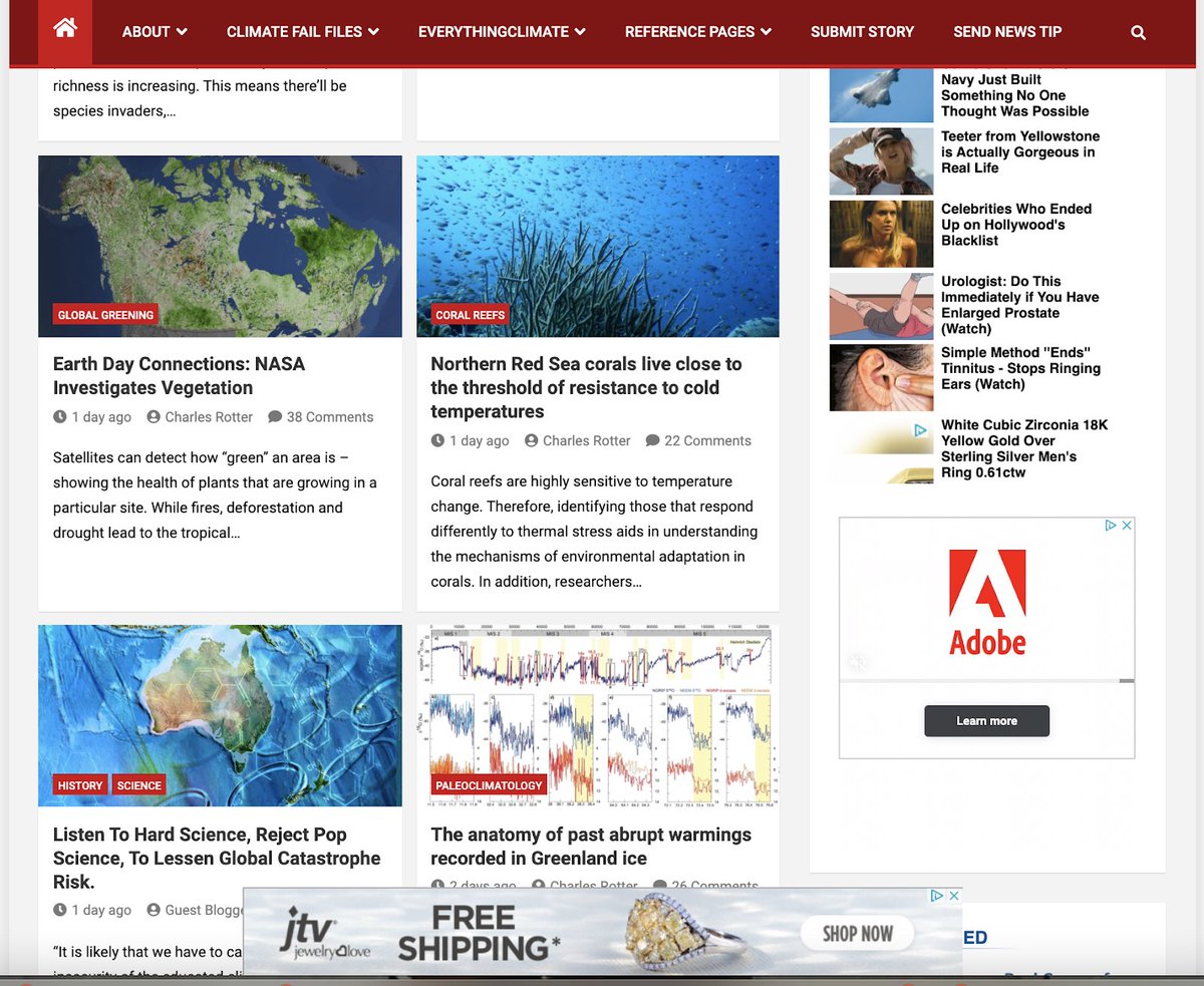WUWT is part of a disinformation campaign to undermine public trust and sow doubt into proven climate science.  @Adobe  @jewelry this  #EarthDay   we’re asking you to remove your ads from this site! Please will you fix this?