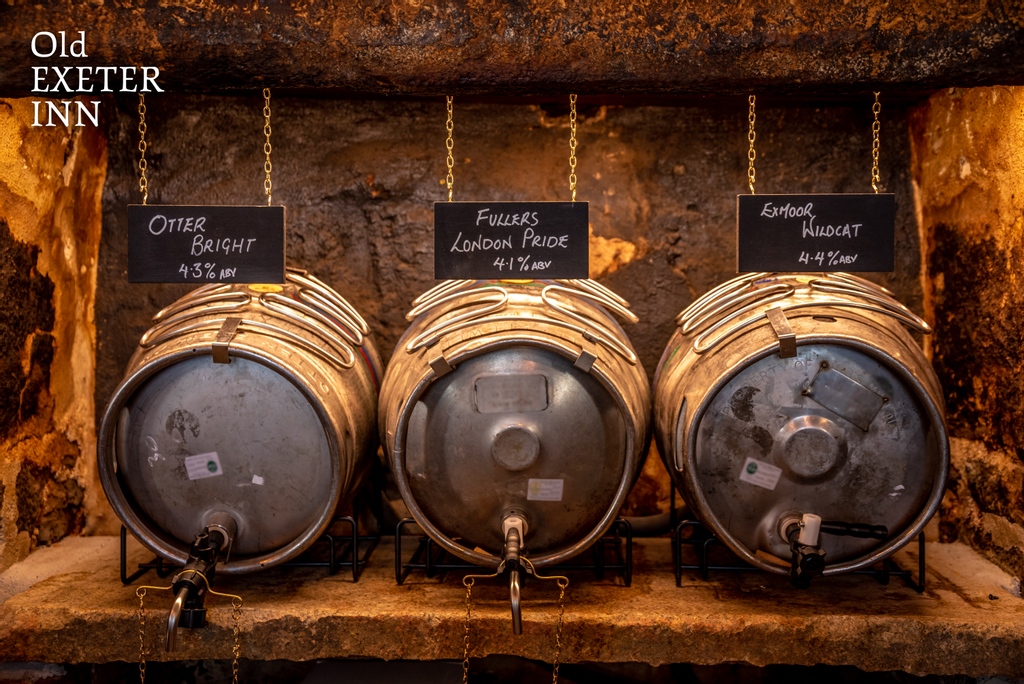 ExeterOld's tweet image. Real Ale at the Old Exeter Inn is a big passionate part of us. We pour straight from the barrel off the granite Stillage set in the medieval fireplace and from our cellar Stillage (via jugs). Local, regional &amp;amp; national ales. We've been in CAMRA's Good Beer Guide for over 20 years