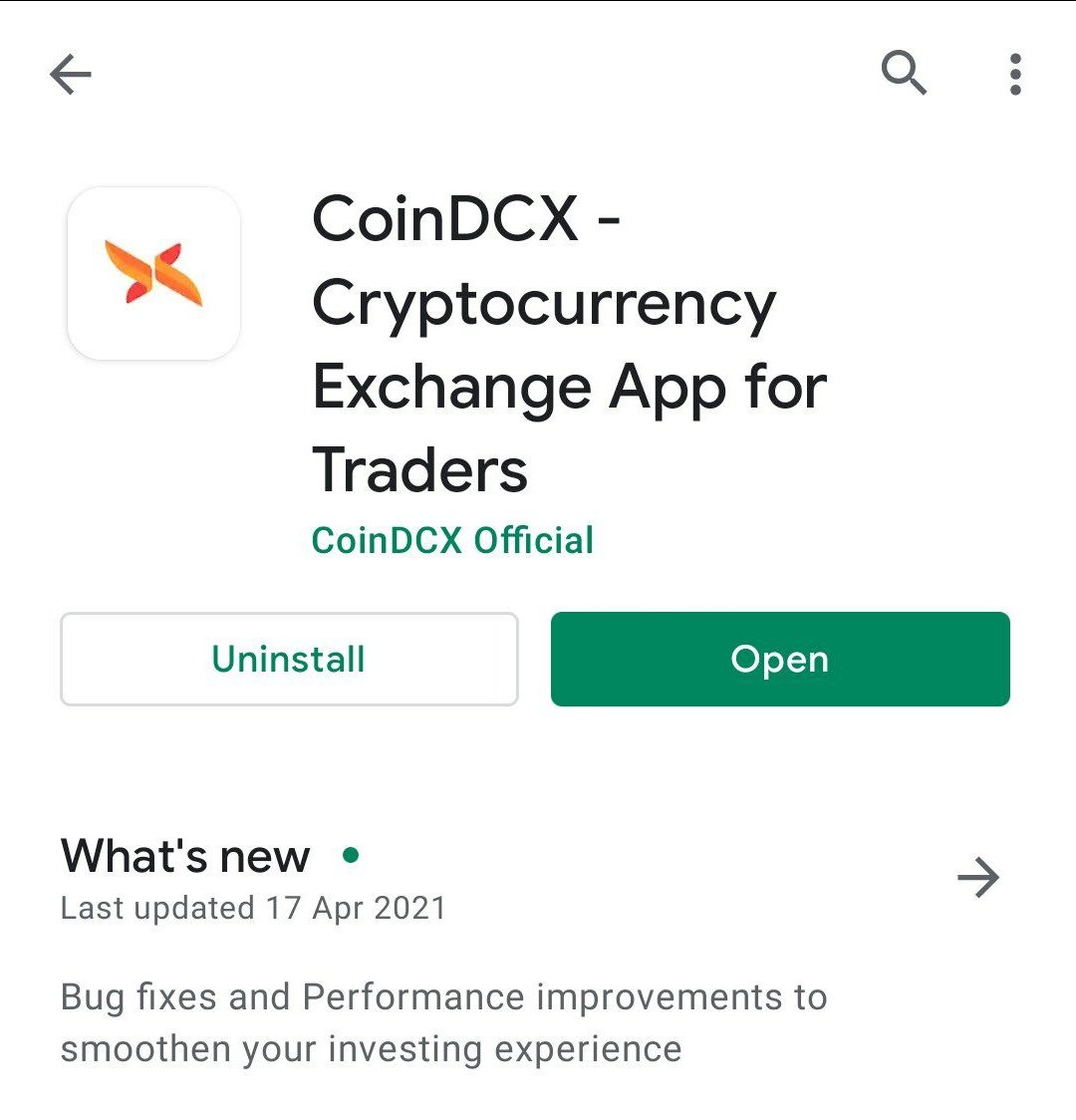 Download the CoinDCX app on your phone and launch it.
