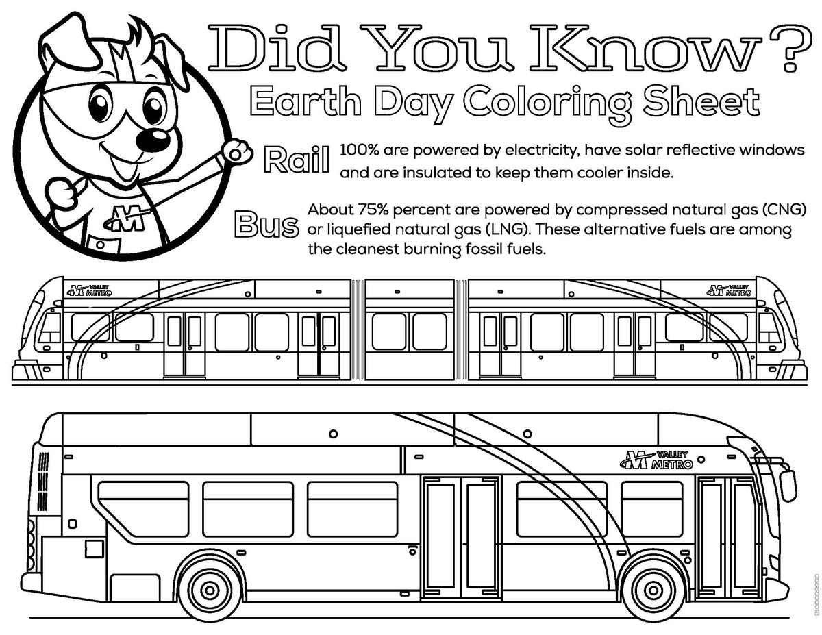 Celebrate #EarthDay2021 the Valley Metro way with fun for the whole family. Download our special Earth Day coloring and activity sheets so kids can join in on the party 🎉 ow.ly/8BQ450EpBOs